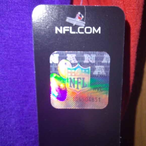 NFL Buffalo Bills Blue and Red Lace-Up Long Sleeve Shirt In A Size Medium. NWT - Picture 4 of 11